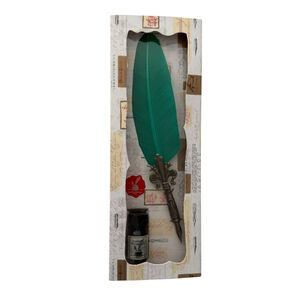 Vintage Style Calligraphy Quill Pen Ink Set Feather Writing Gift